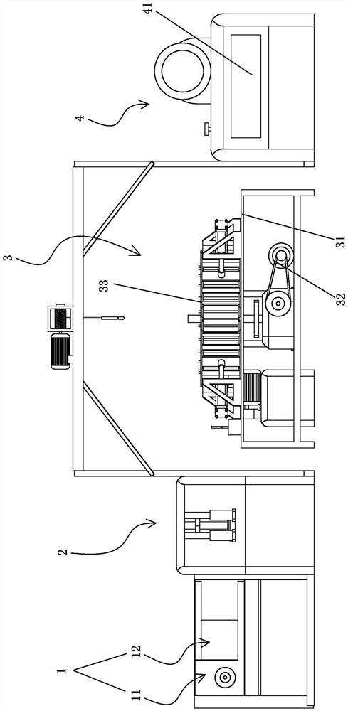 Automatic production line for circular wooden lamp bodies