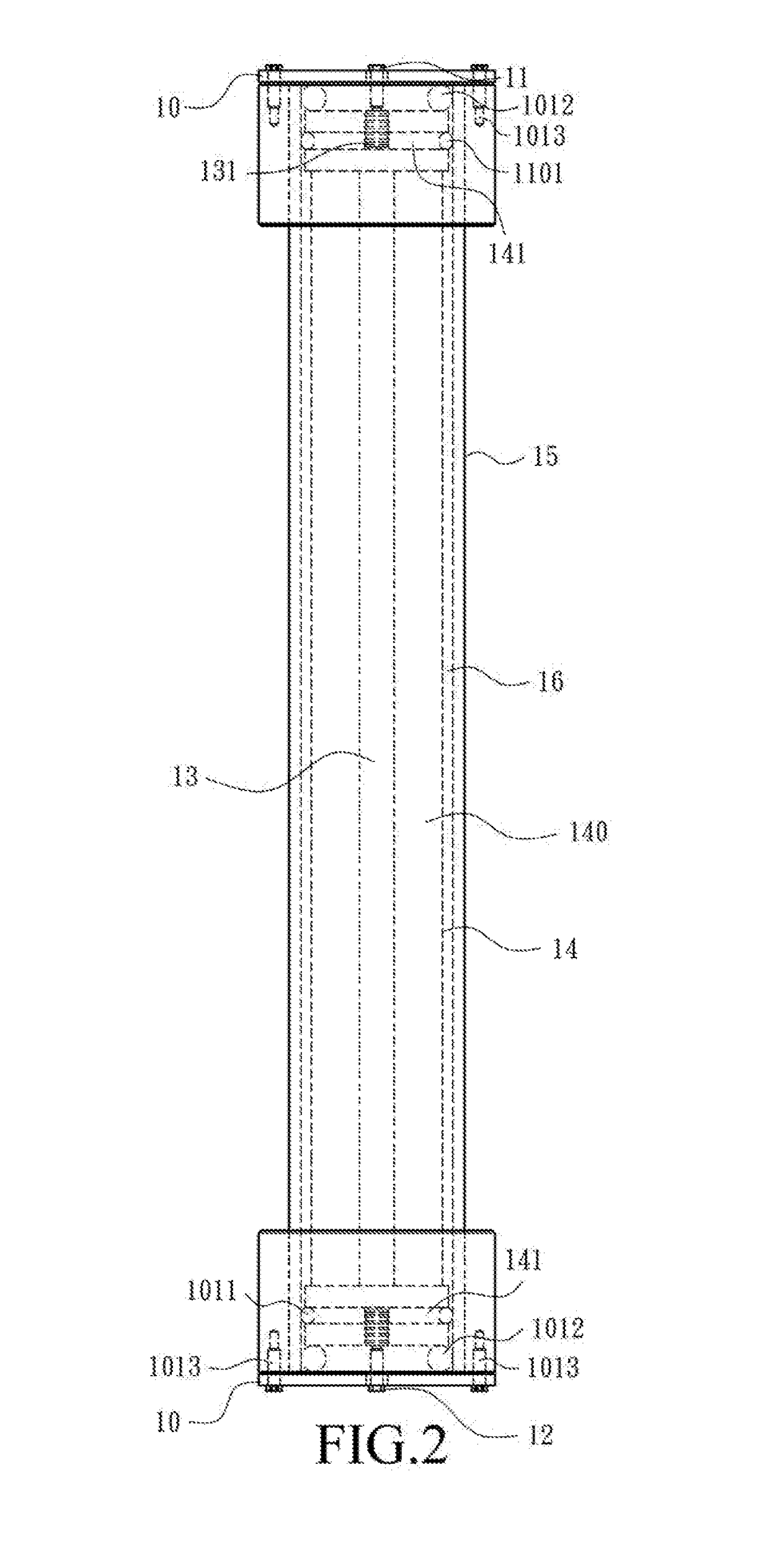 High voltage (HV) impedance device with surface leakage proof configuration applied in hv divider