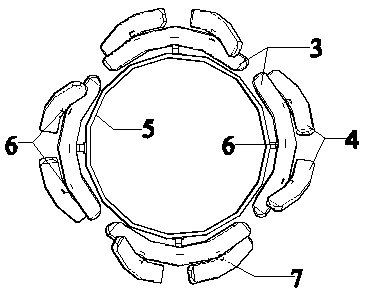 Ocean current vibration reduction device of ocean wind power pile