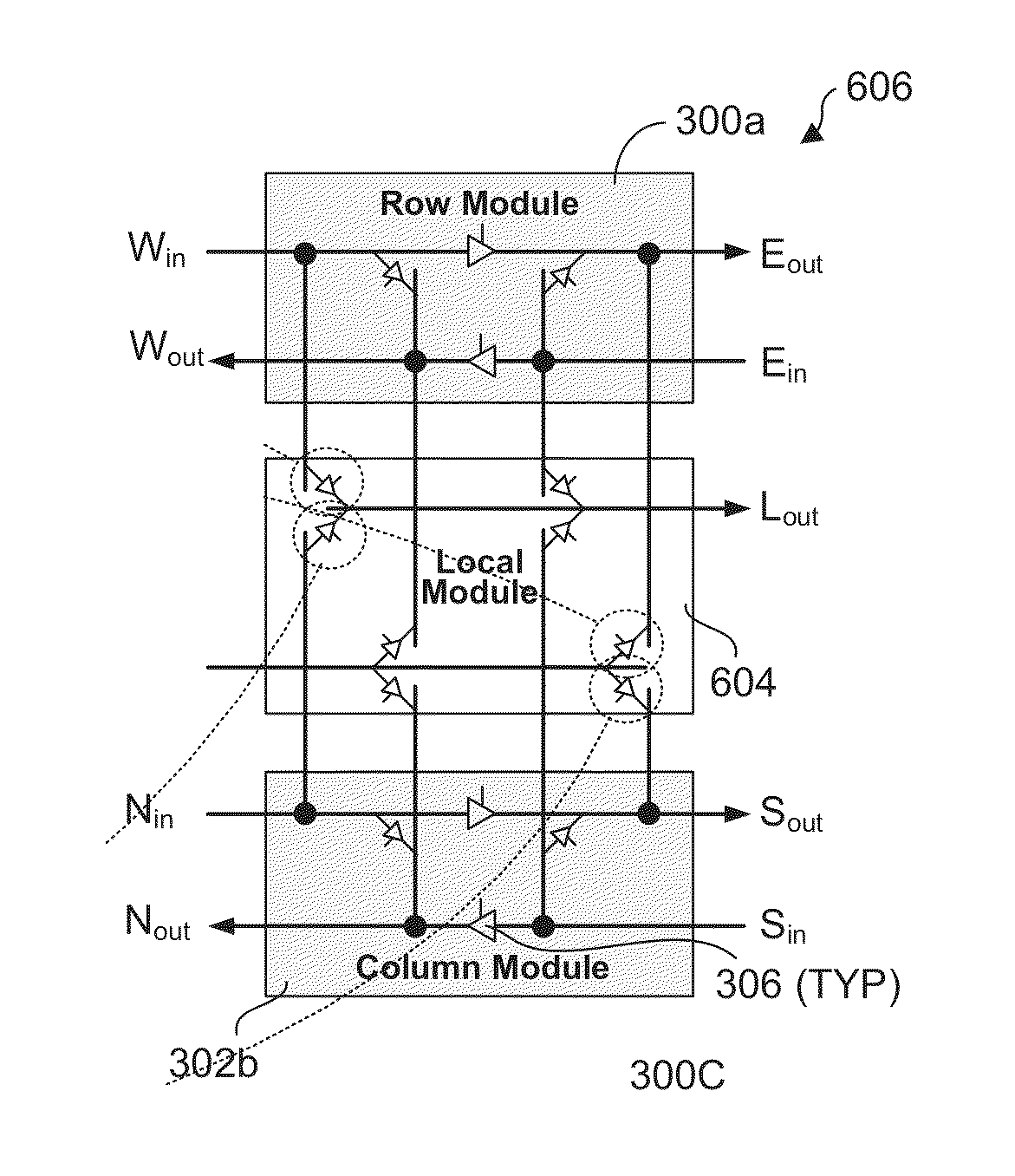 Modular decoupled crossbar for on-chip router