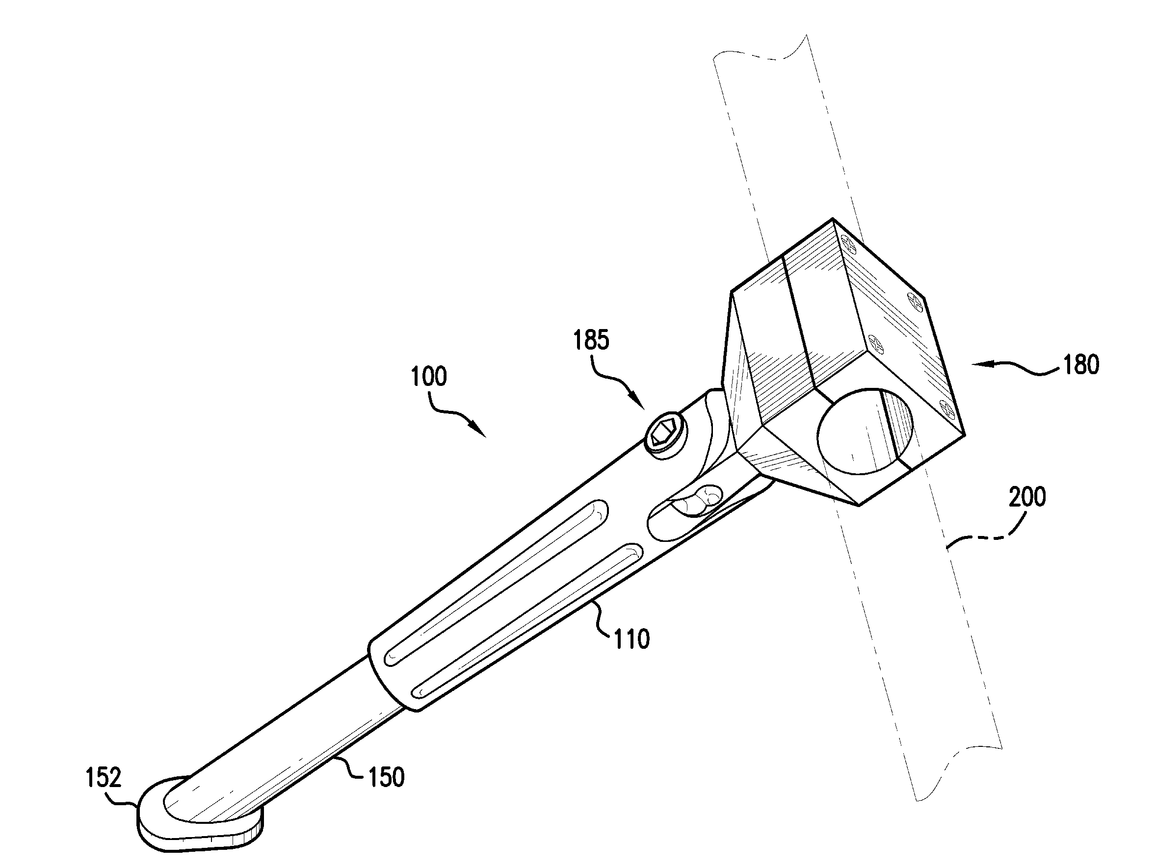 Adjustable kickstand with reinforced parking position lock