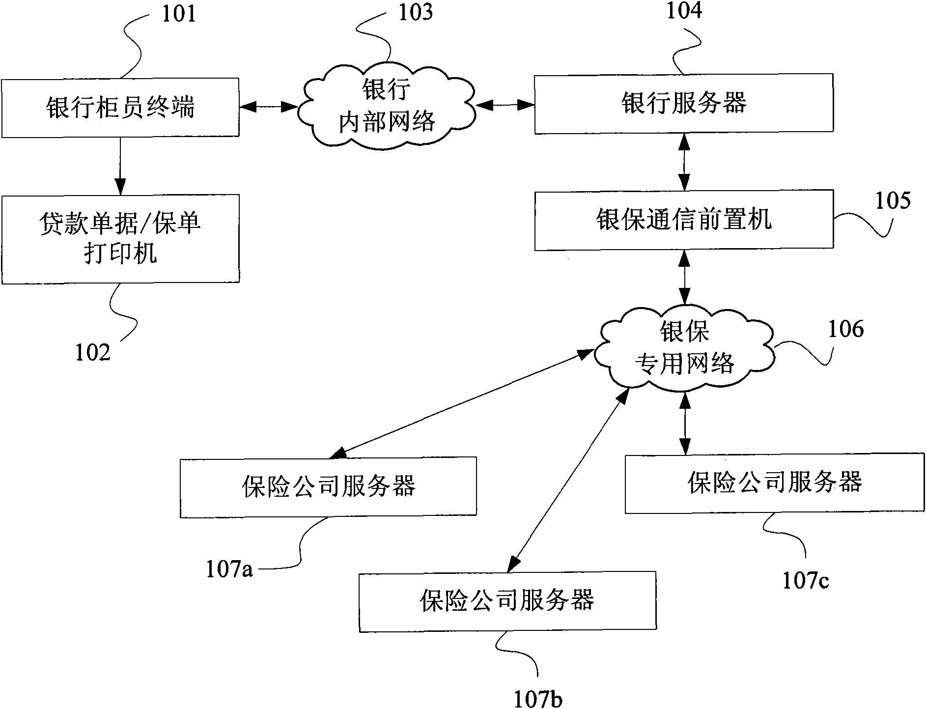 Insurance policy output device based on bank teller terminal