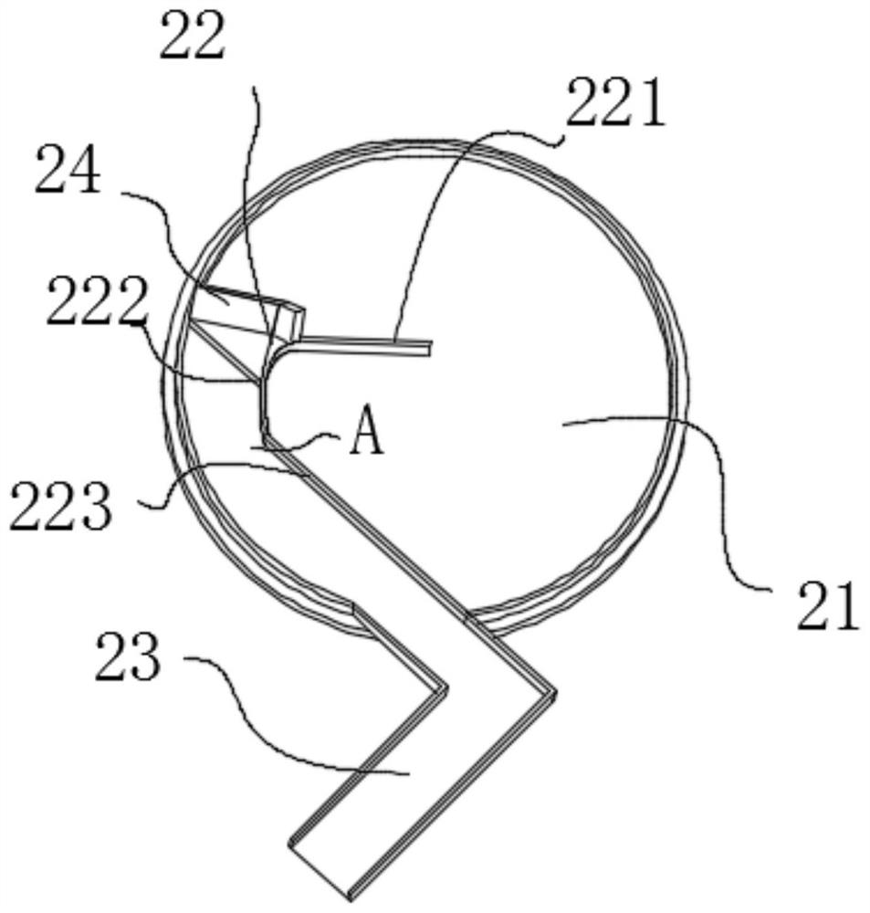 Part collecting device of conveying system