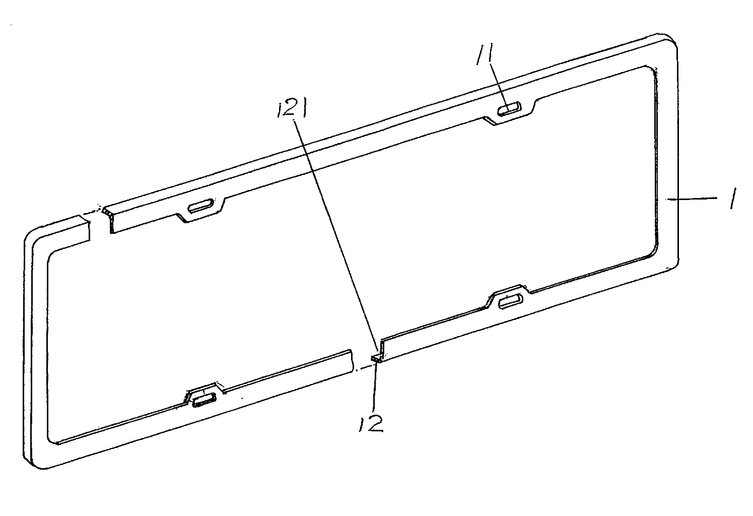 License plate rack of motor vehicle