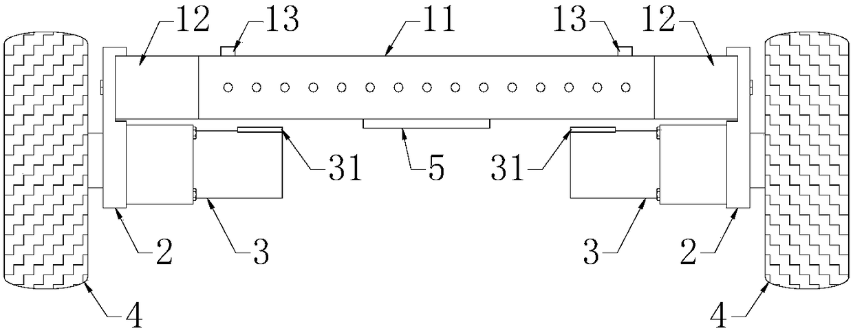 Combined type robot car chassis