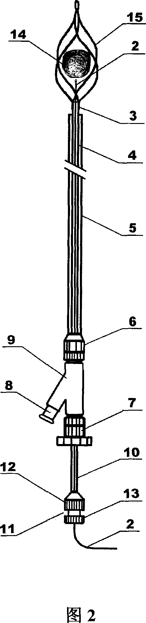 Invivo-lithotriptor electrode or fiberoptic positioner