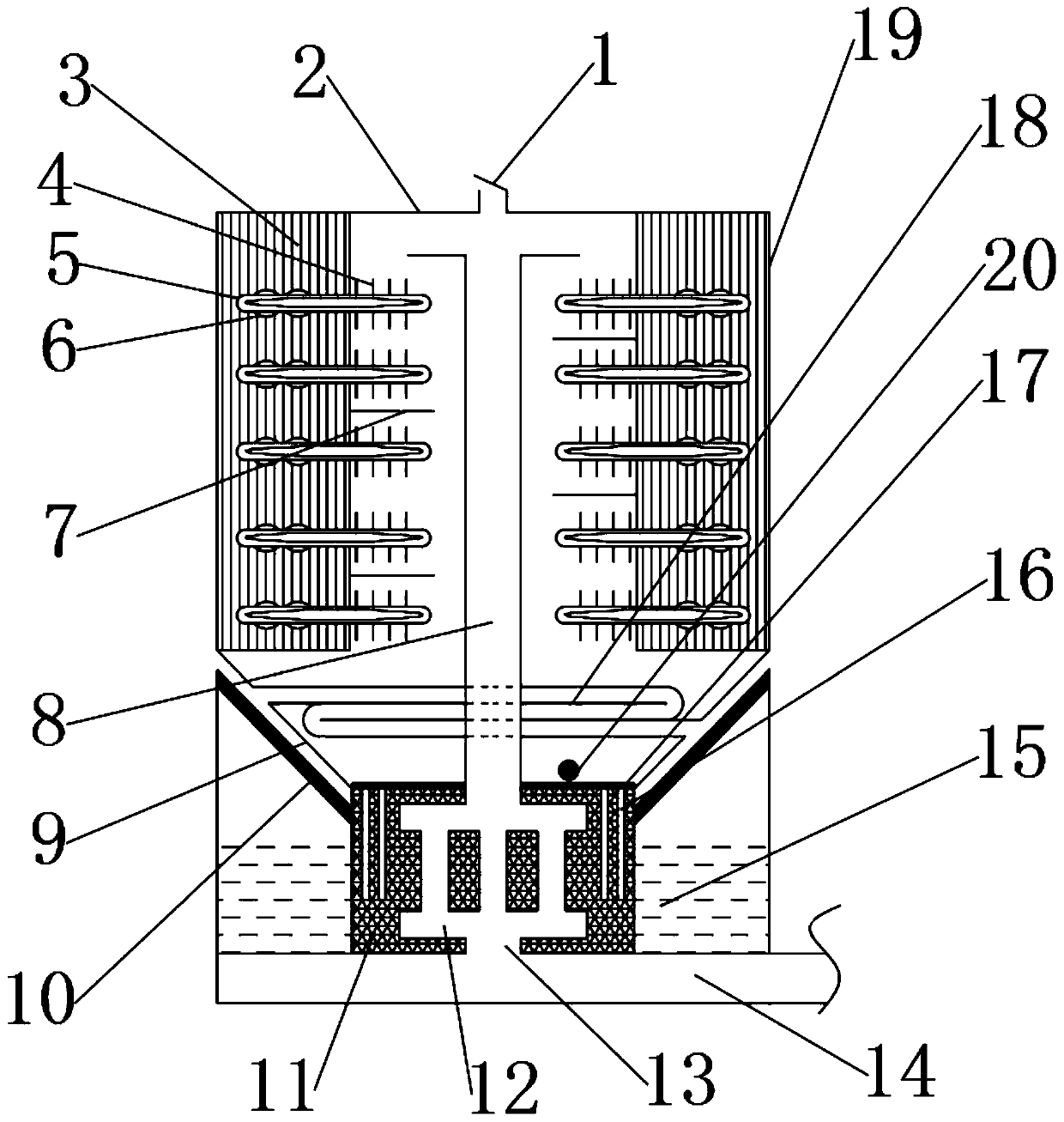 A controllable evaporative micro burner utilizing waste heat of flue gas