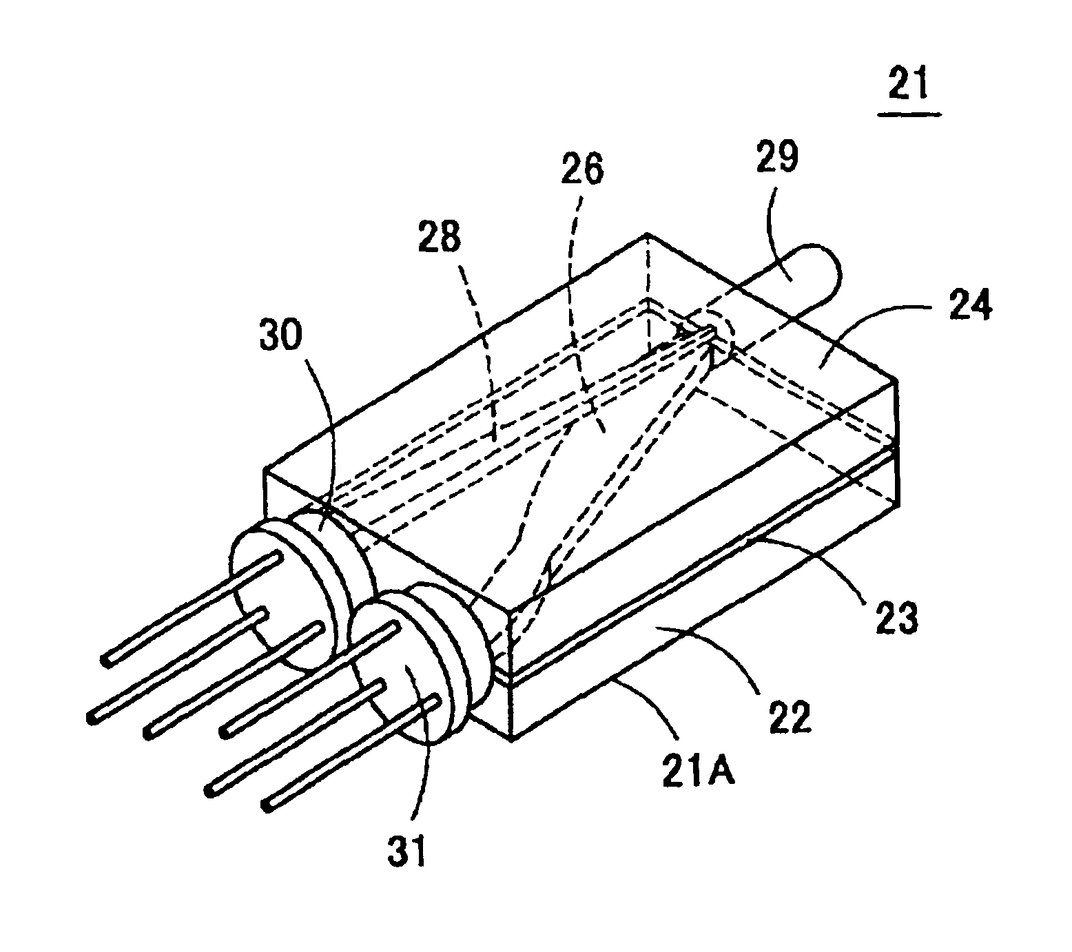 Optical device, and optical transceiver and other optical apparatuses using the optical device