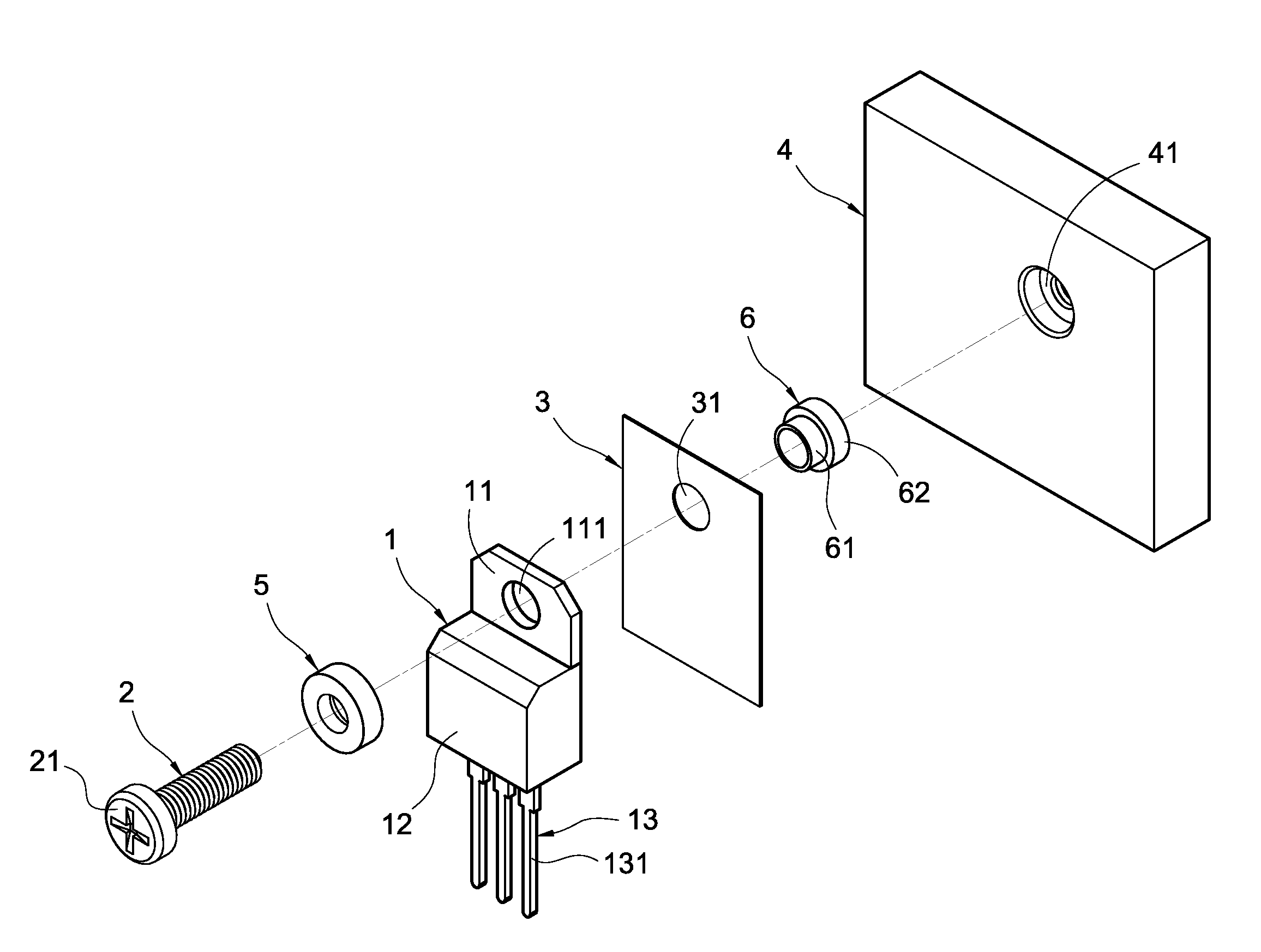 Integrated device of heat dissipation unit and package component and a fastening structure for the same