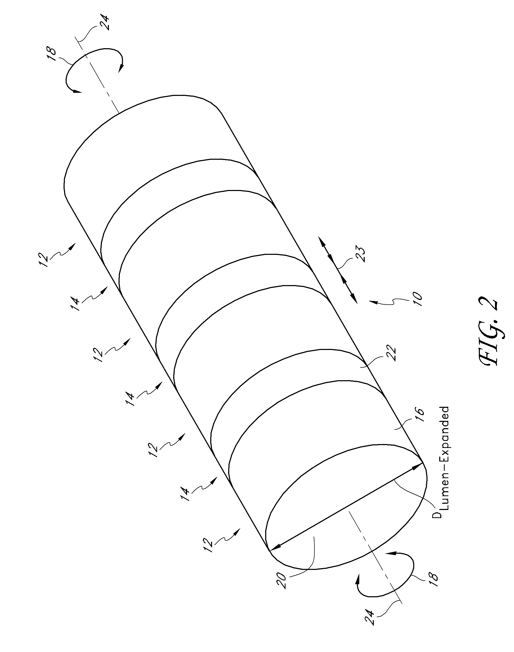 Axially-radially nested expandable device