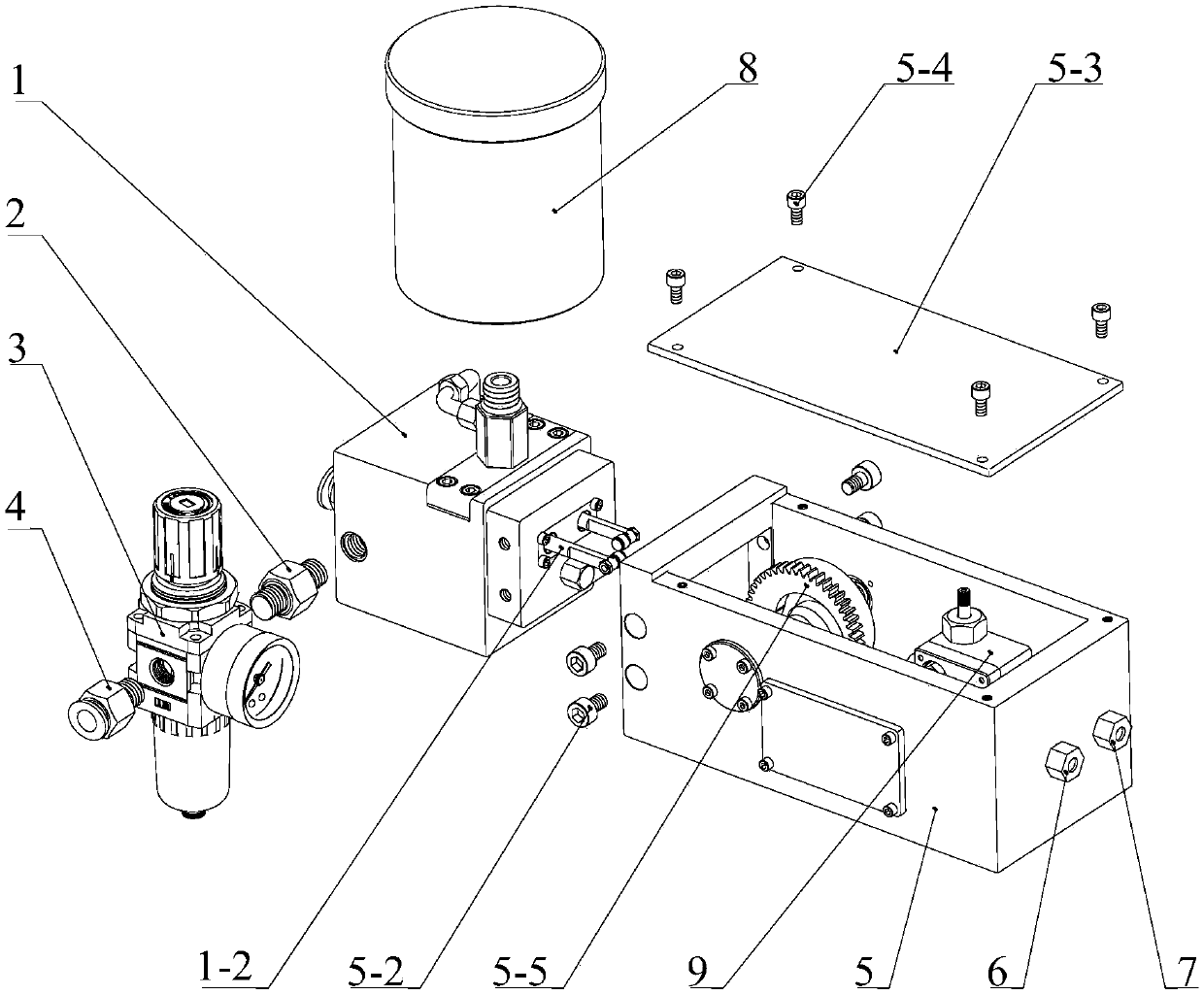 Continuous feeding precise micro-lubricating pump supporting different lubricating working conditions