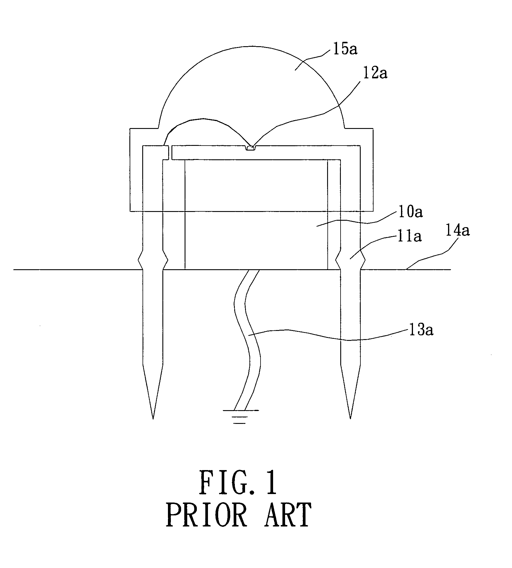 LED package including a frame