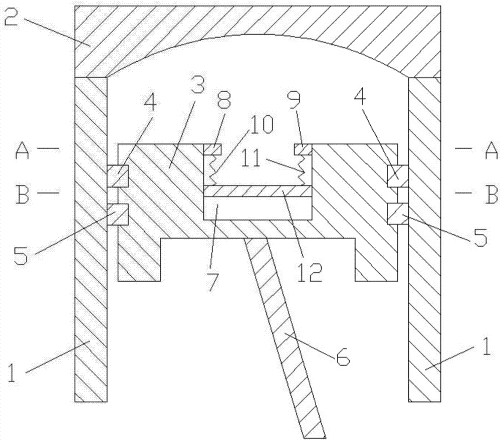 Suspended type compression ratio variable device