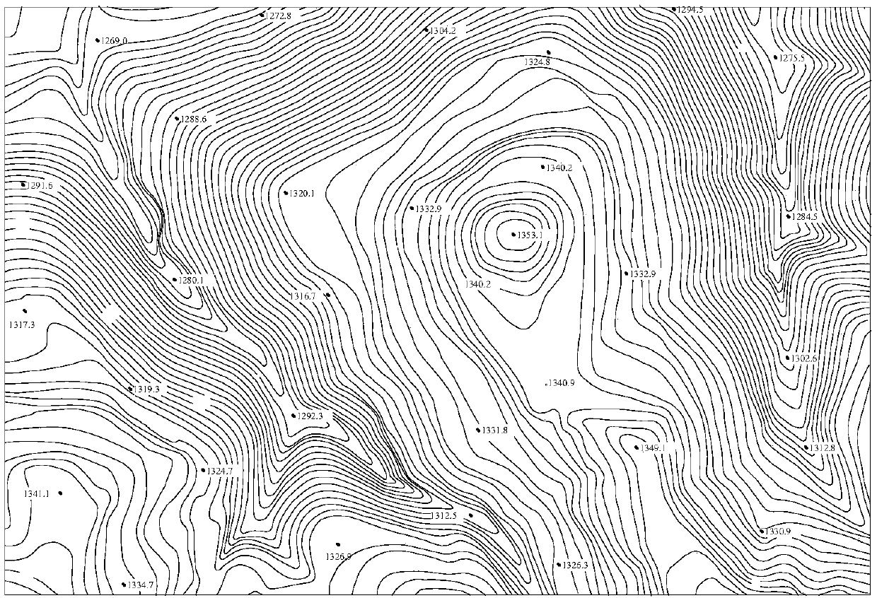 Modeling method for 3D discrete element method numerical model of complicated terrain based on contour line