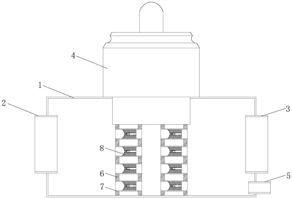 Water absorption device for waste gas treatment