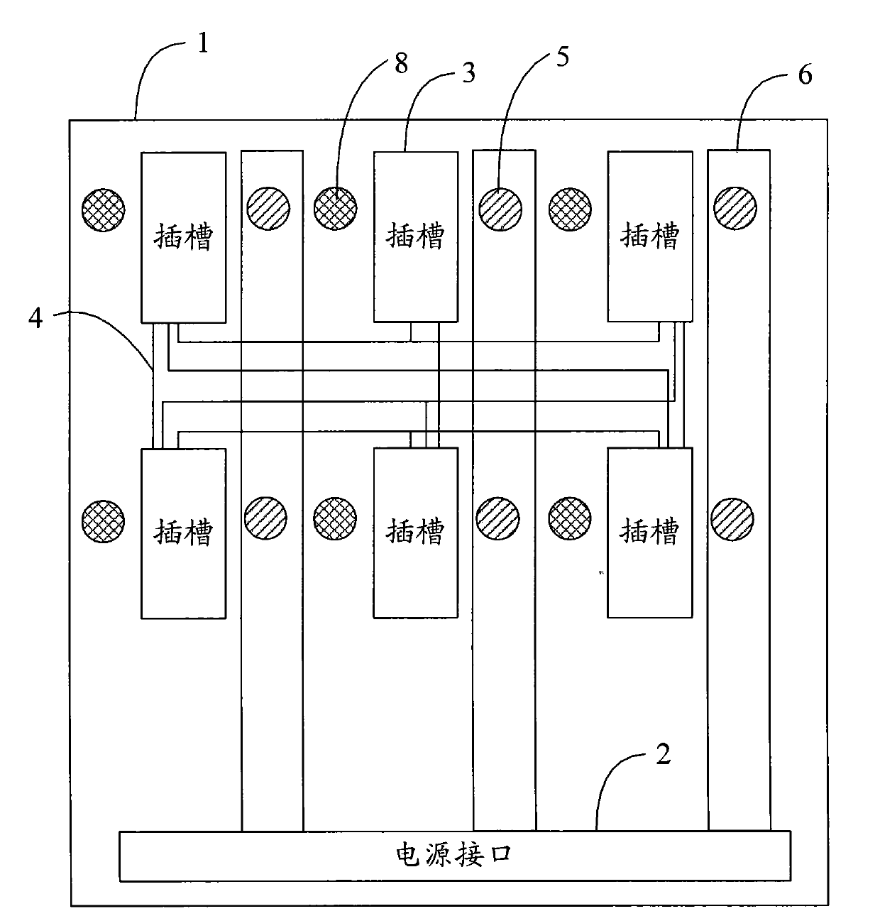 Backboard, board card and network device