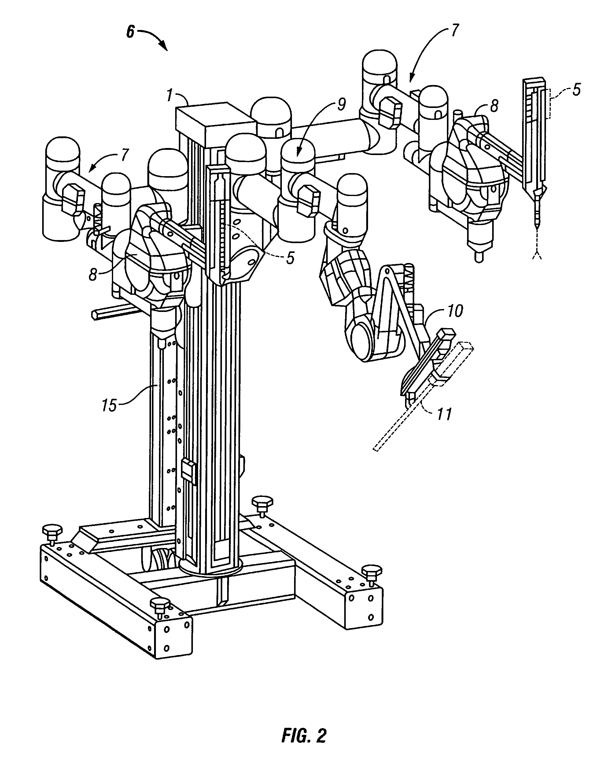 Indicator for tool state and communication in multi-arm robotic telesurgery and method of use