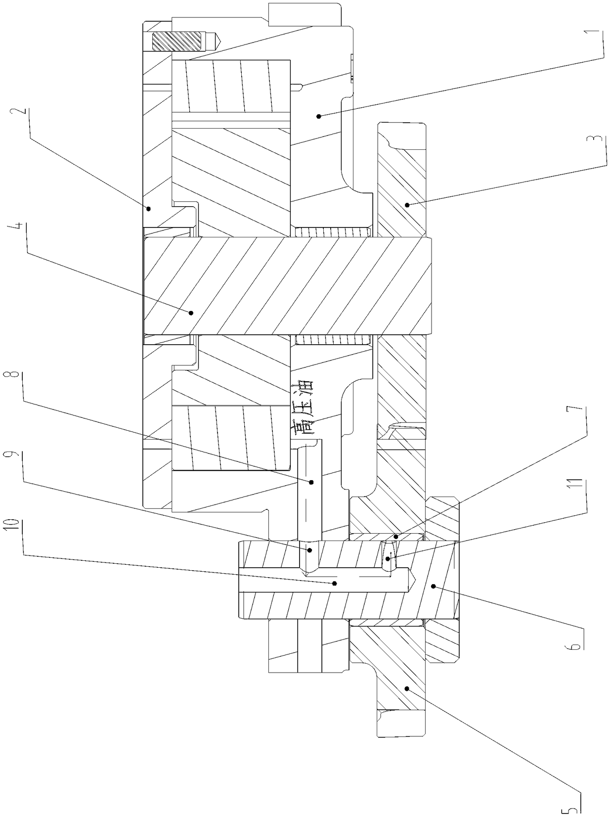 Oil pump capable of providing lubrication for idler gear bushing