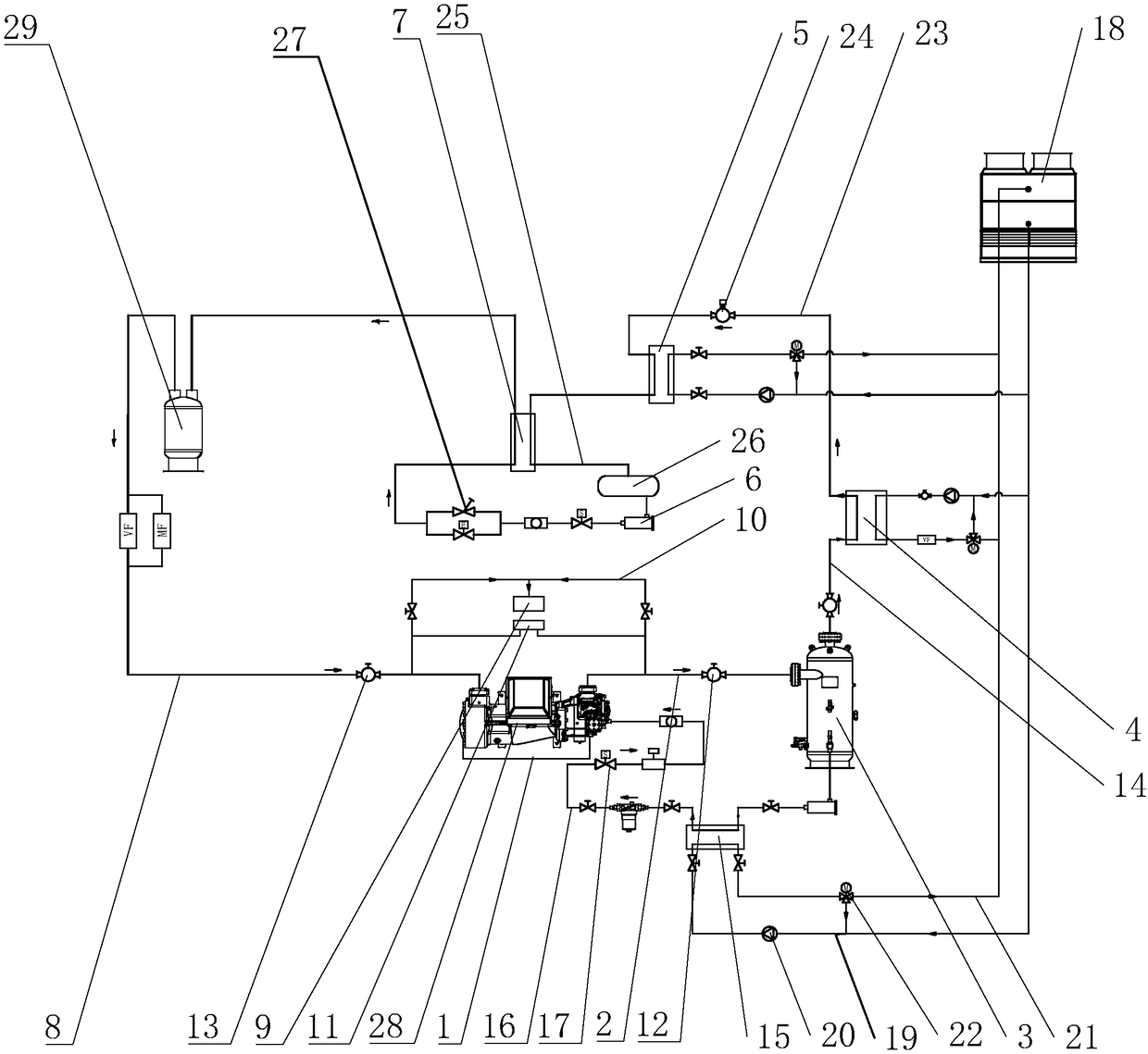 Performance test table for compressor and using method