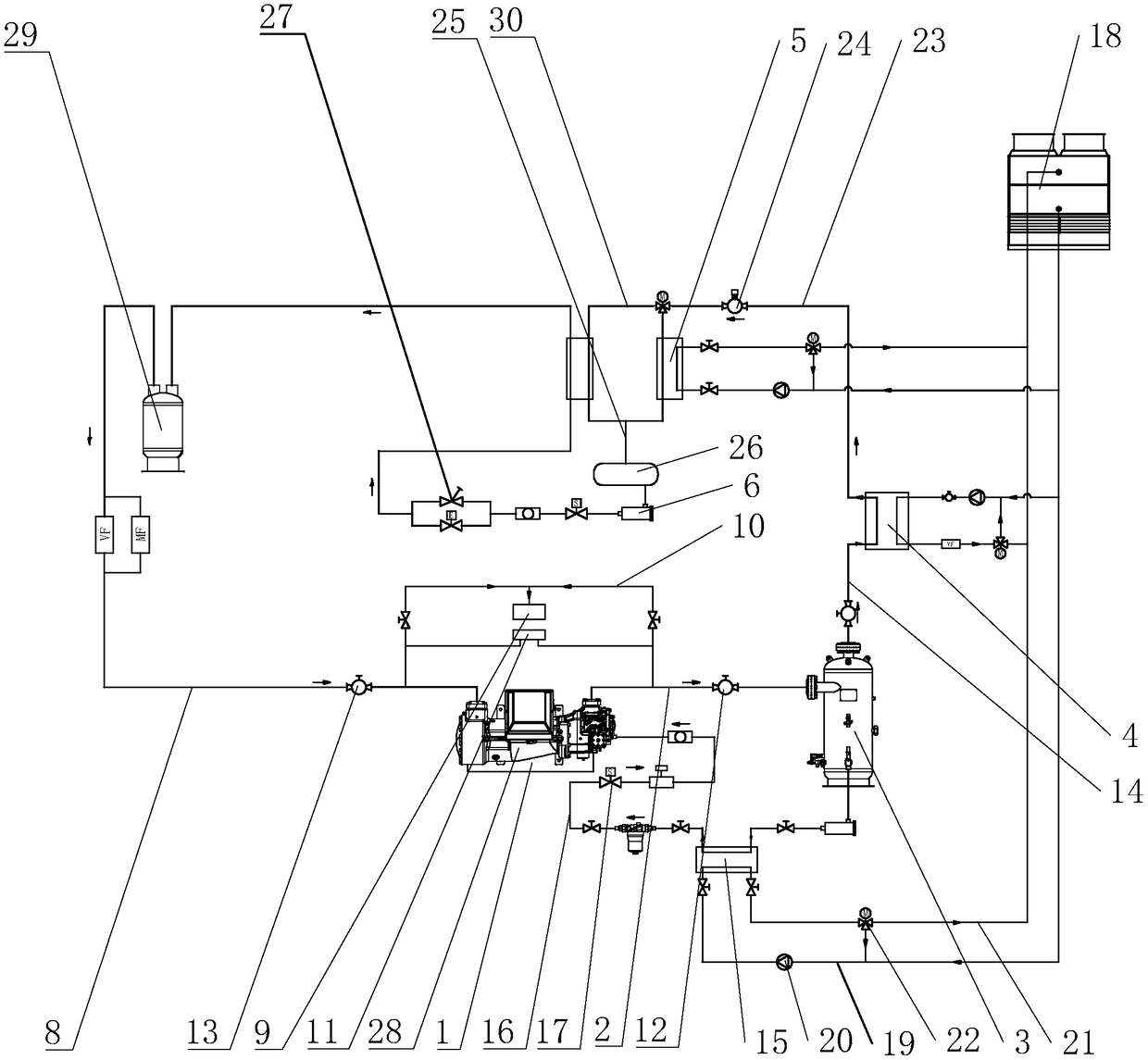 Performance test table for compressor and using method