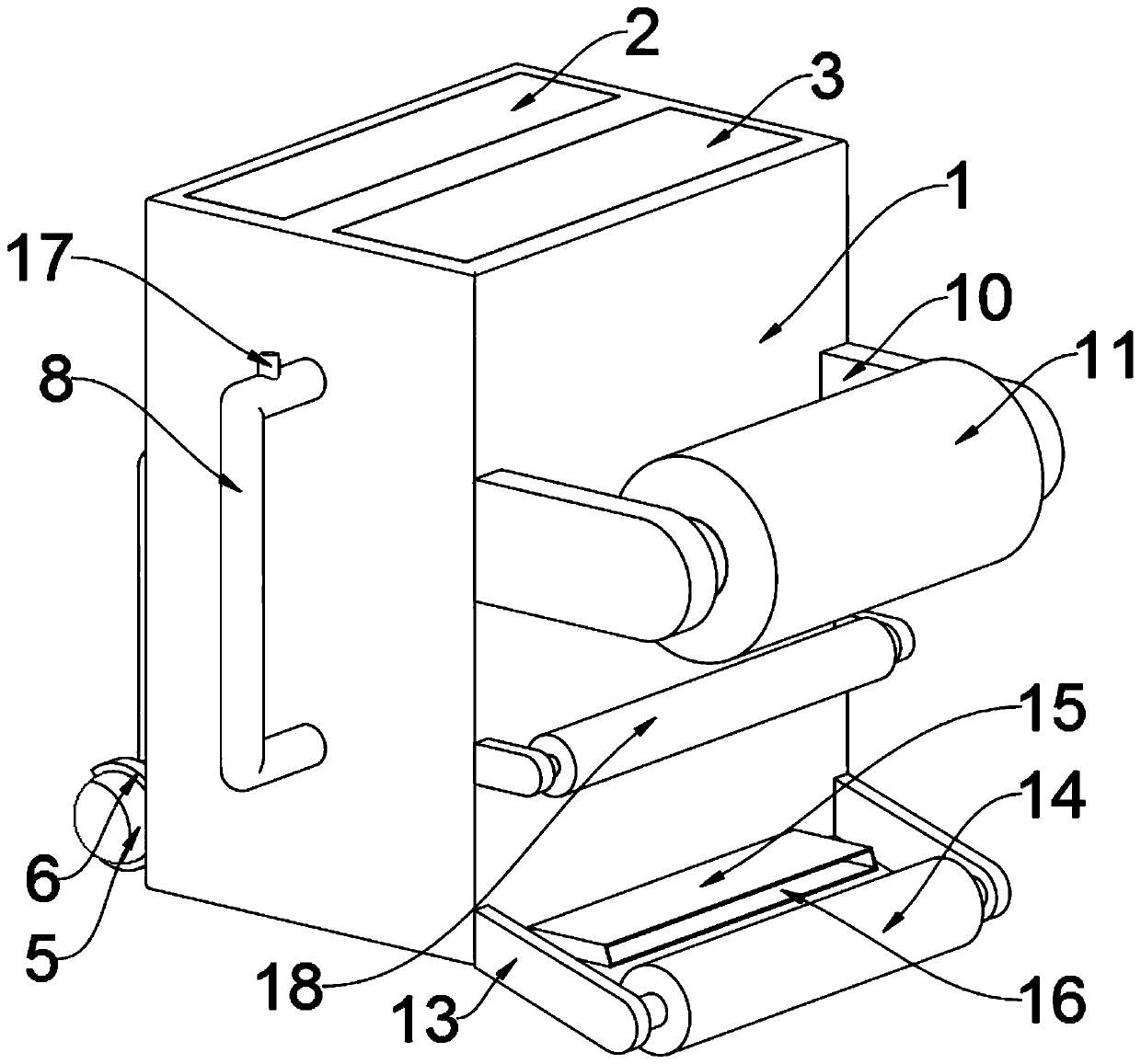 Medicament smearing device for dermatology department