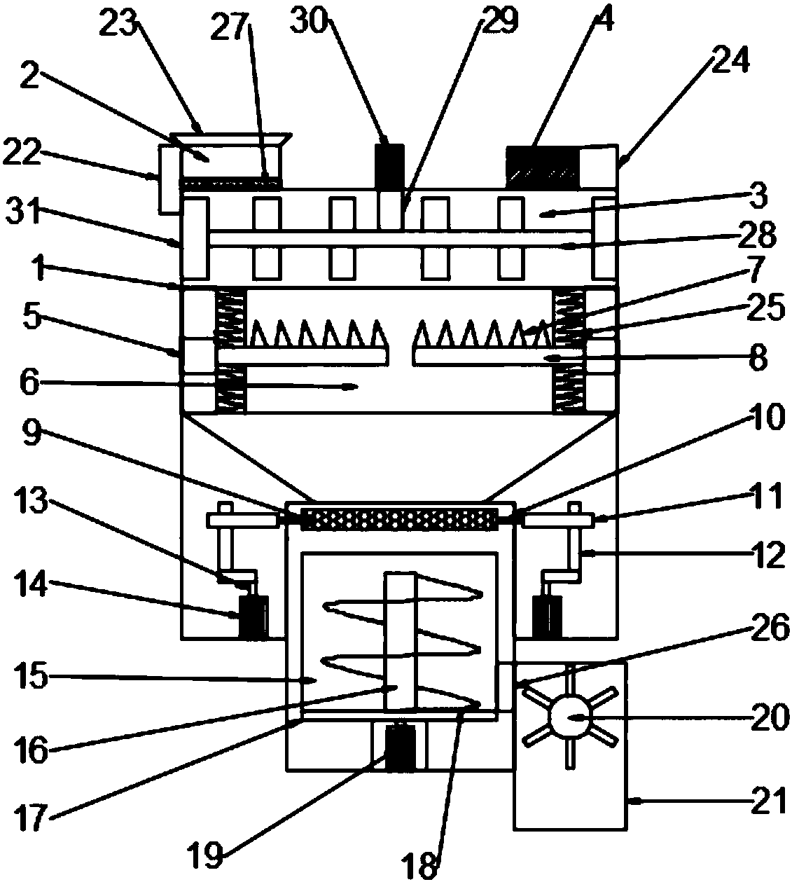 Efficient building cement stirring device