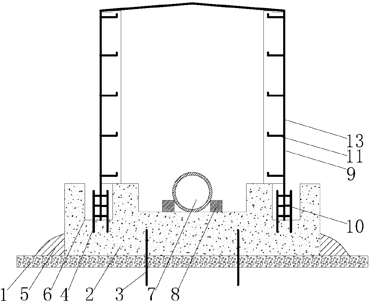 Construction method of heat preservation porous combined blind ditch