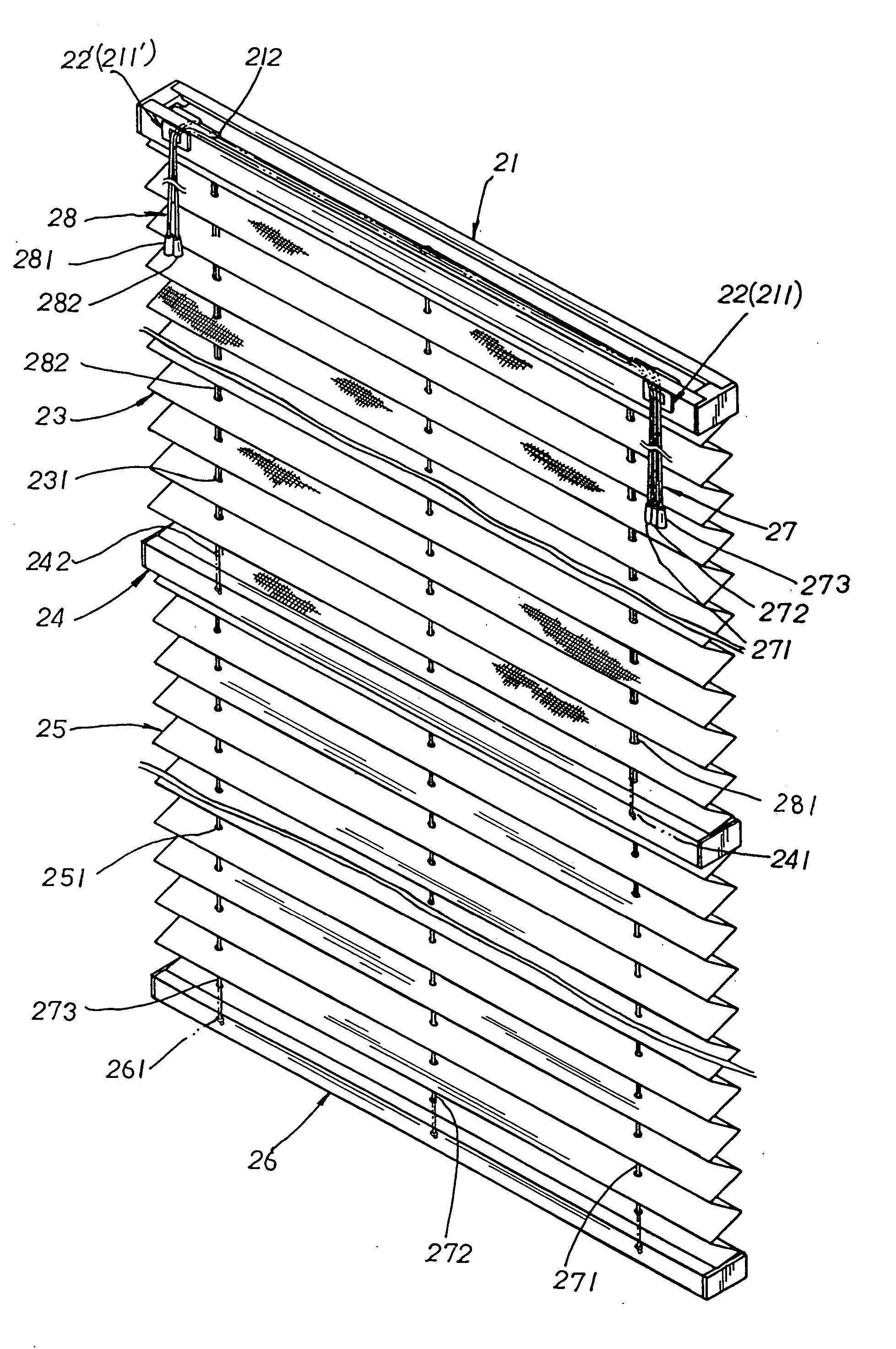 Venetian blind for day/night use