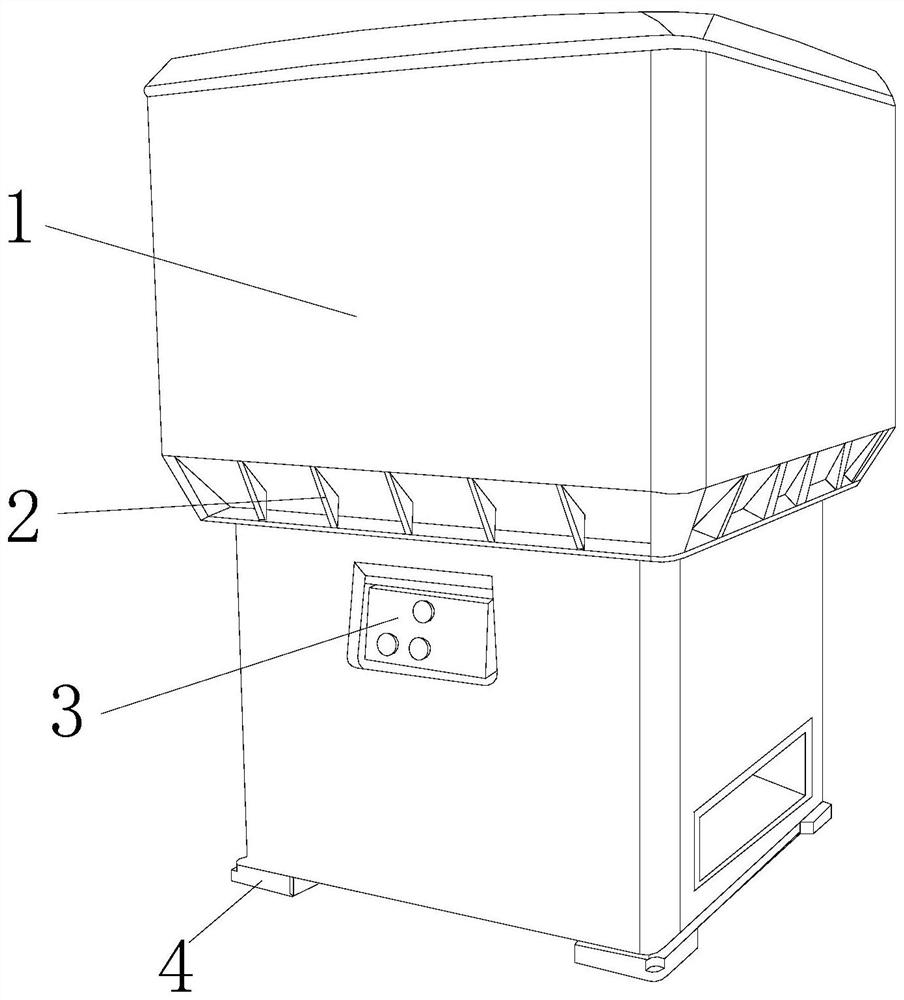 Fish feeding device with stirring blades