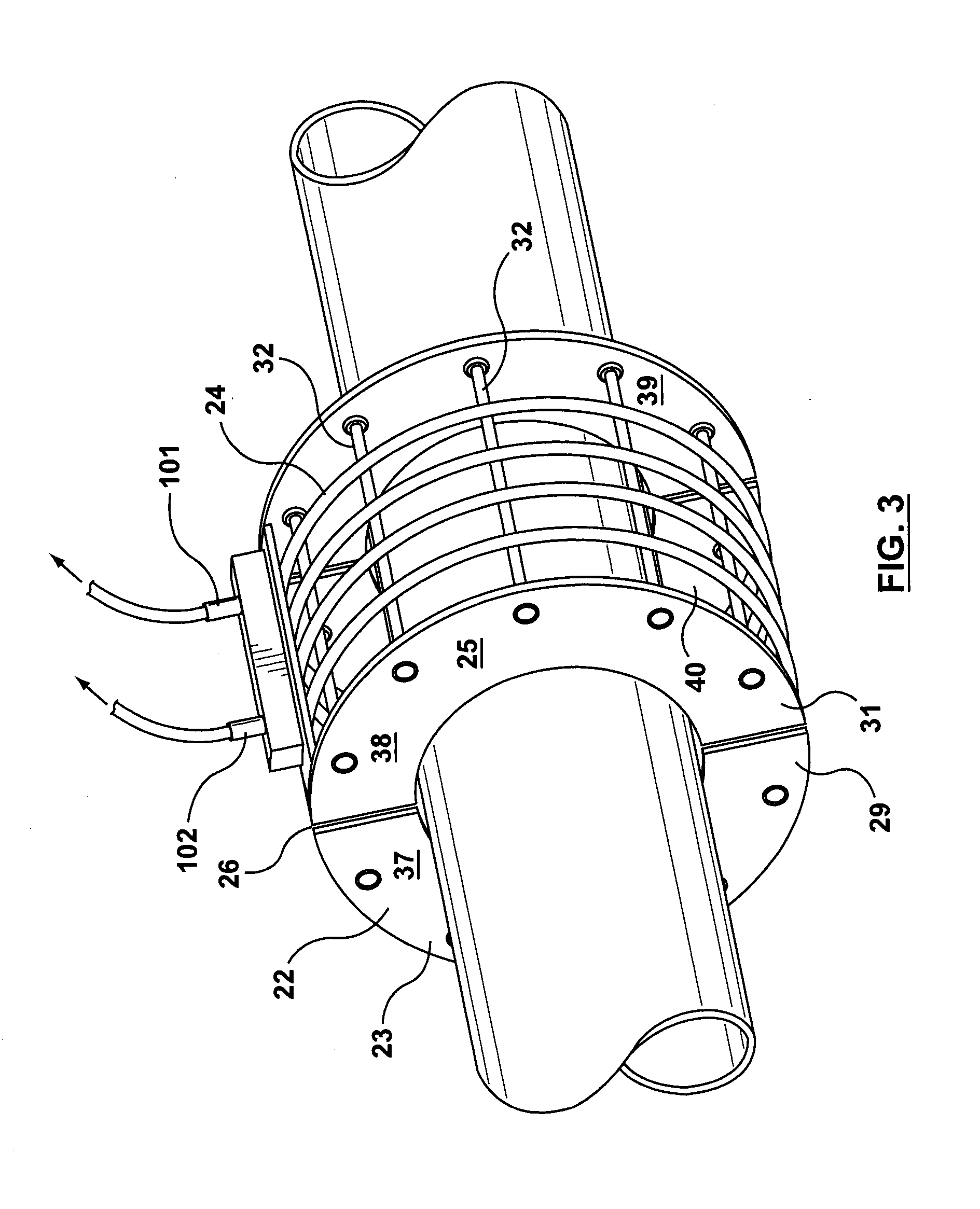 Induction heating apparatus for pipeline connections