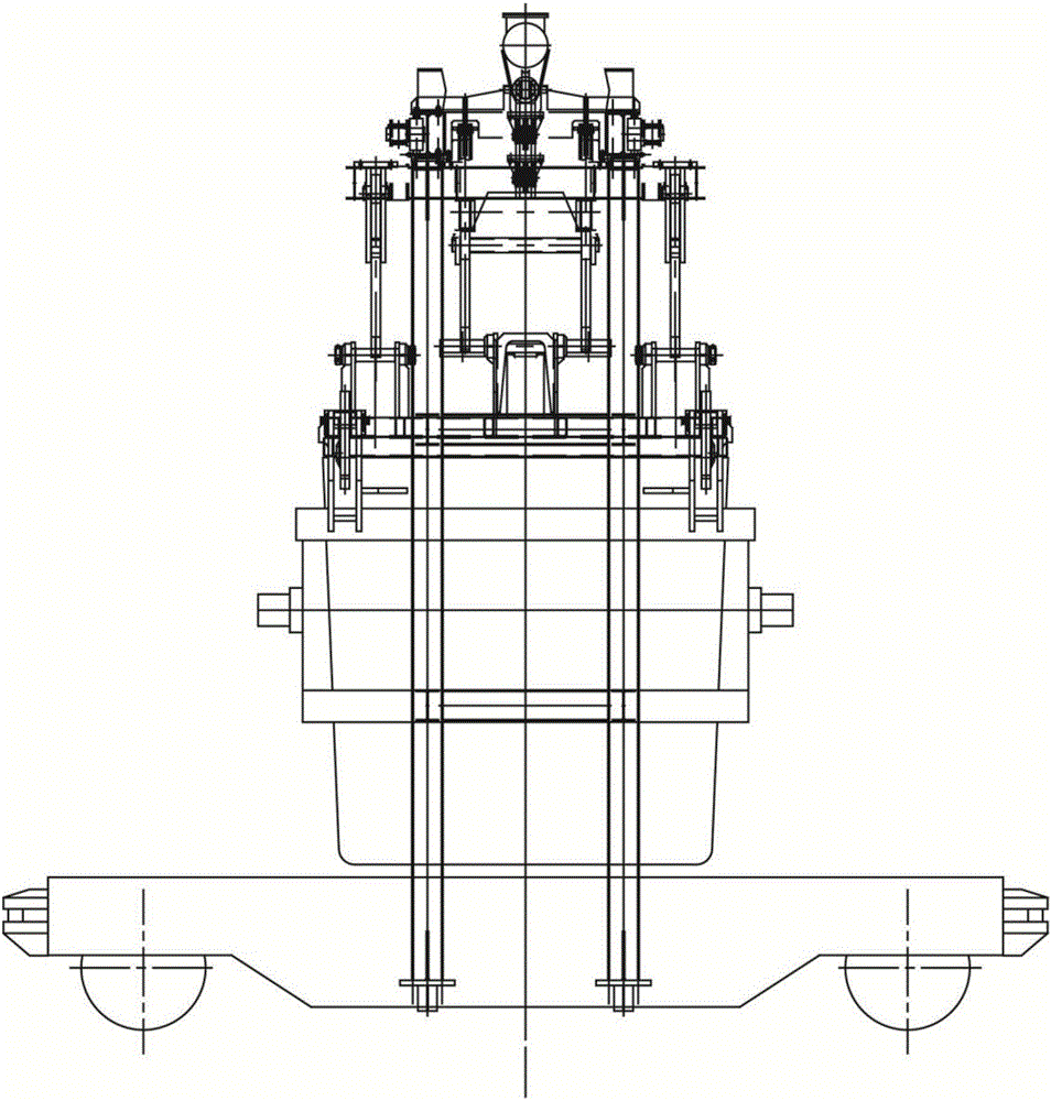 Covering and uncovering device of LF furnace