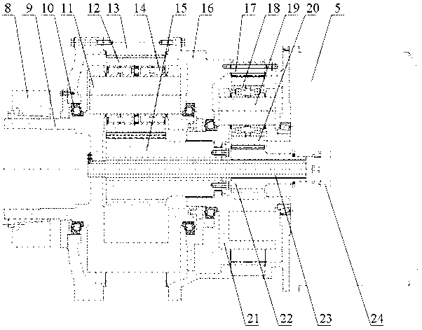 Half-direct-driven wind power transmission system