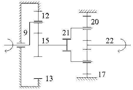 Half-direct-driven wind power transmission system