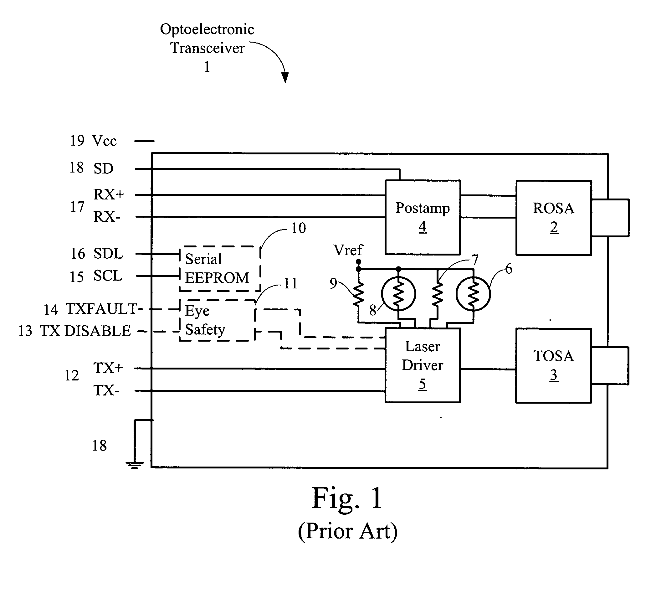 Analog to digital signal conditioning in optoelectronic transceivers