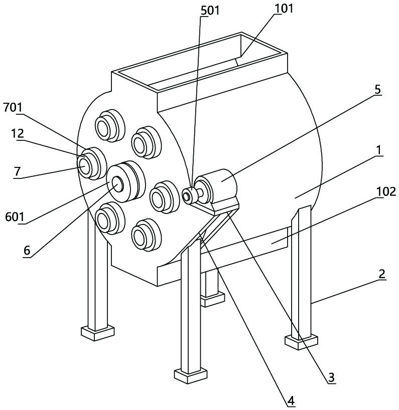 Roasting device and roasting method for high-purity graphite powder production