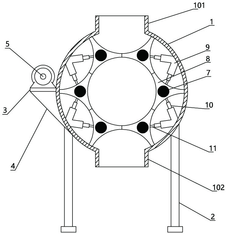 Roasting device and roasting method for high-purity graphite powder production