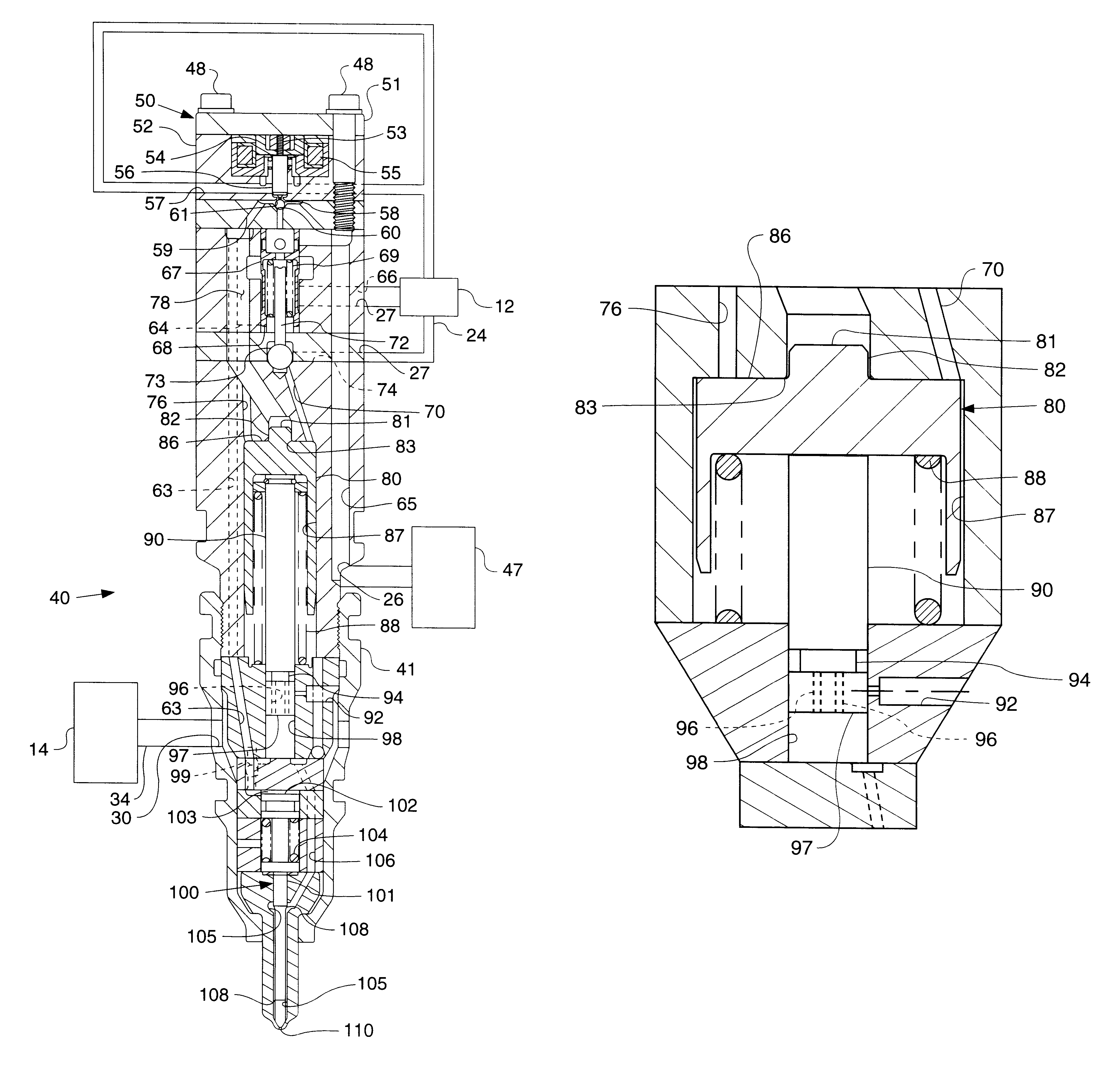 Hydraulically-actuated fuel injector having front end rate shaping capabilities and fuel injection system using same