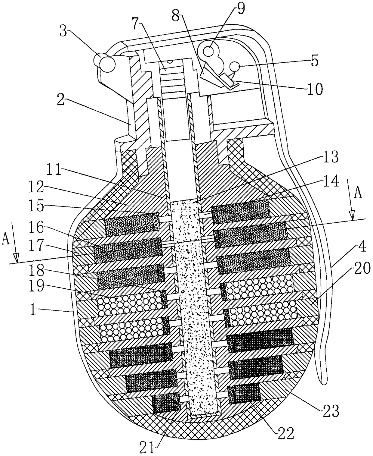 Non-lethal munitions with integrated acousto-optic-tear-kinetic multistrike effects