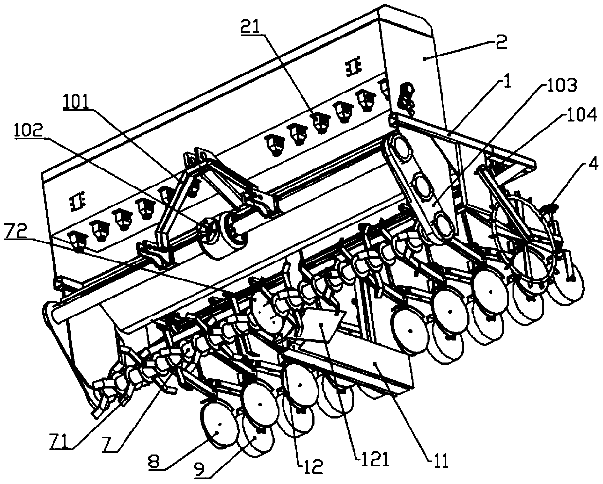 Multifunctional compound integrated machine for oilseed rape