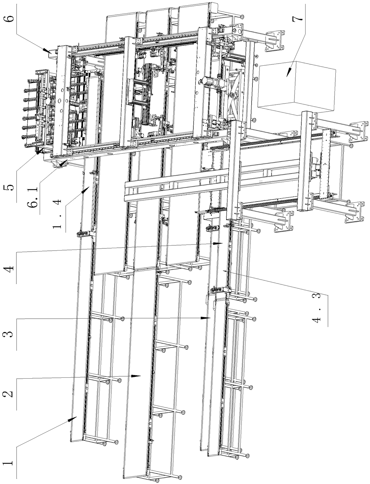 Wooden door frame automatic assembling equipment