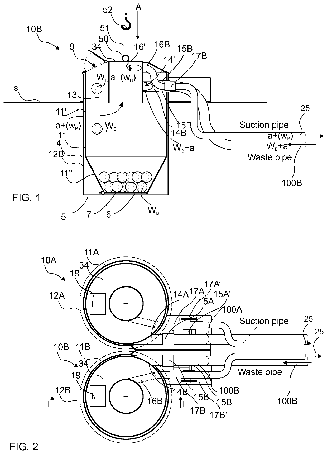 Method for handling material in a material conveying system, a separating device arrangement and a material conveying system