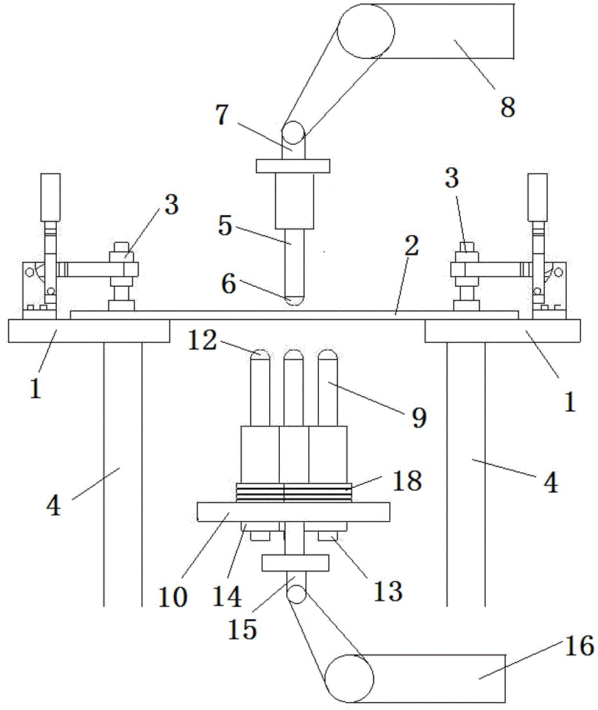 Double-sided multi-point incremental forming device