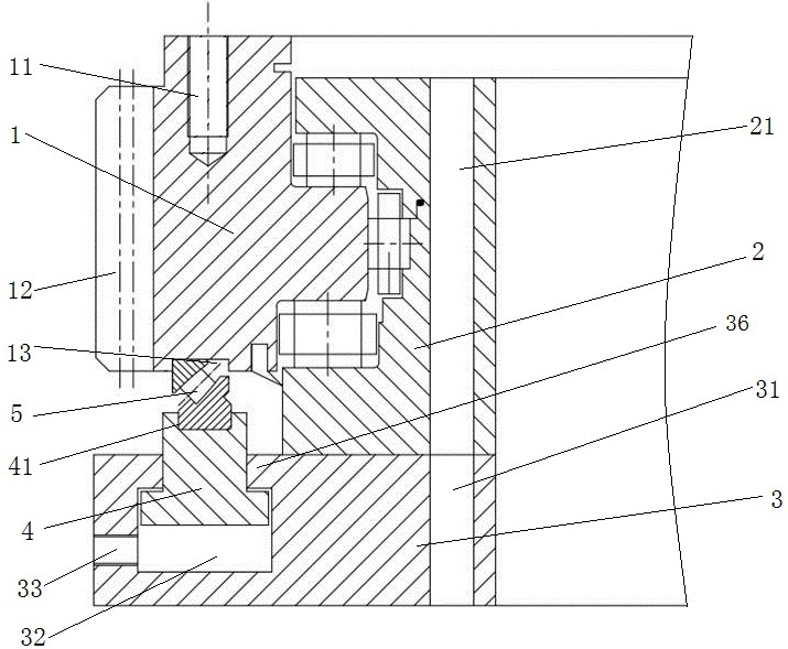 Bearing axial load real-time detection device and shield tunneling machine