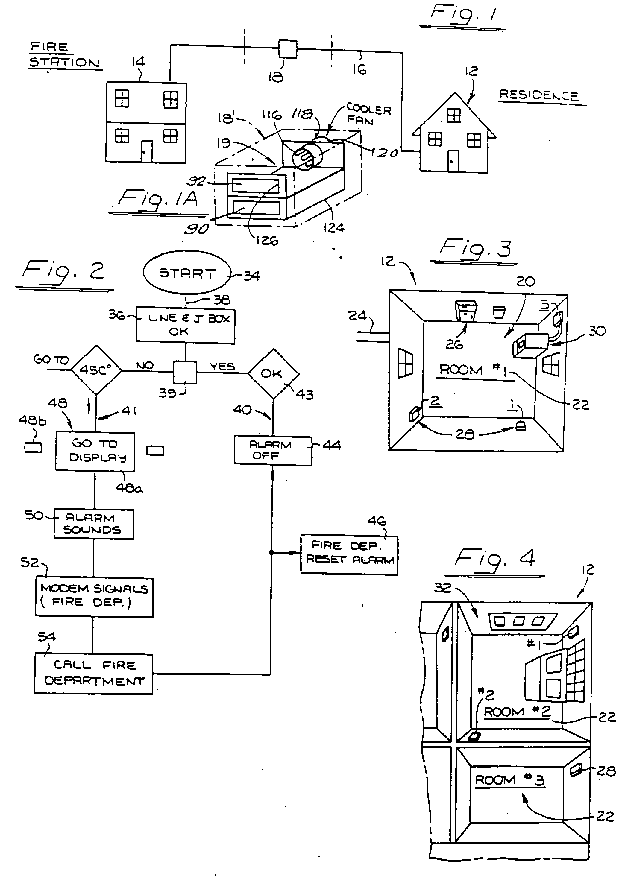 Alarm system for detecting excess temperature in electrical wiring