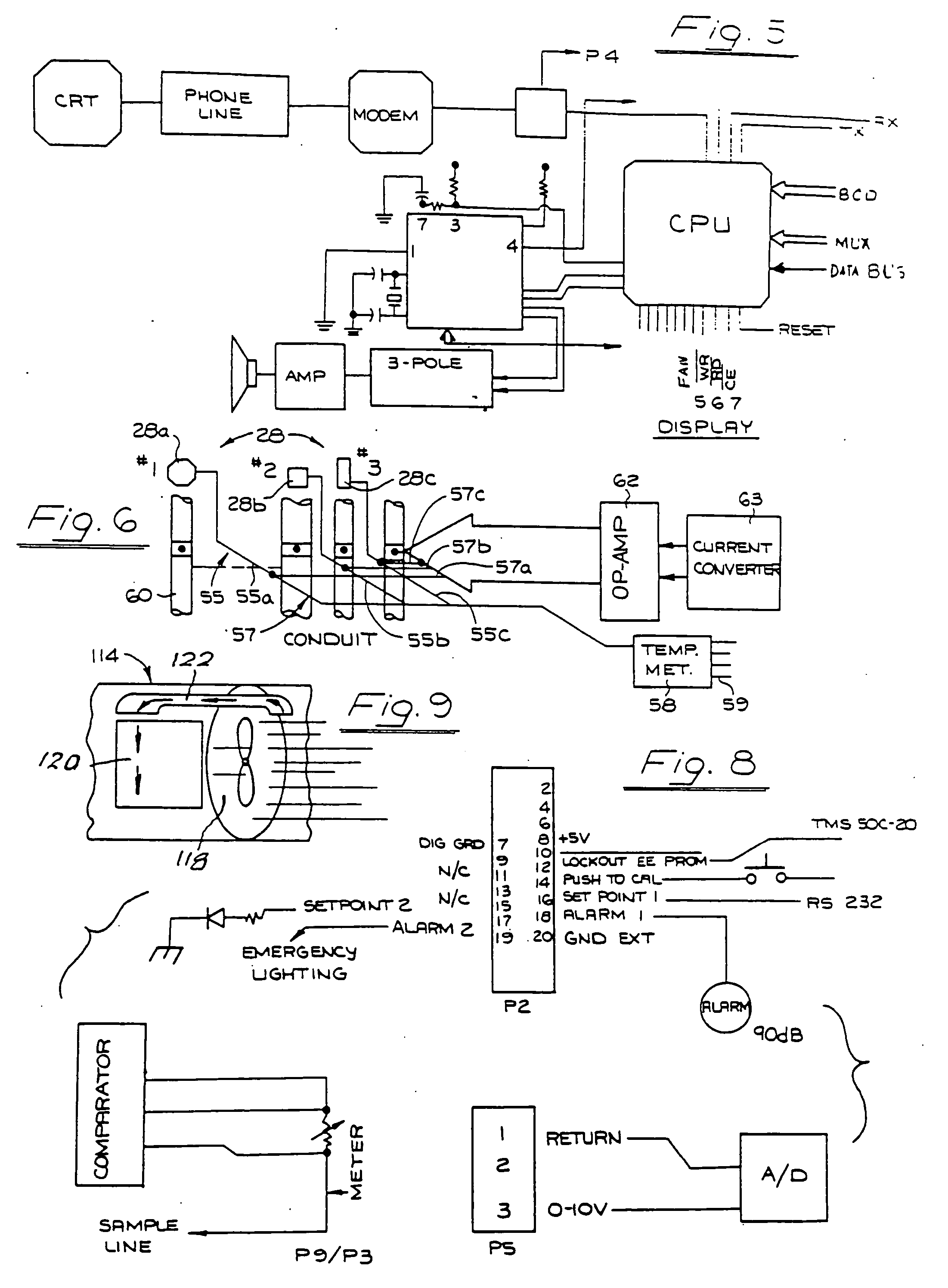 Alarm system for detecting excess temperature in electrical wiring