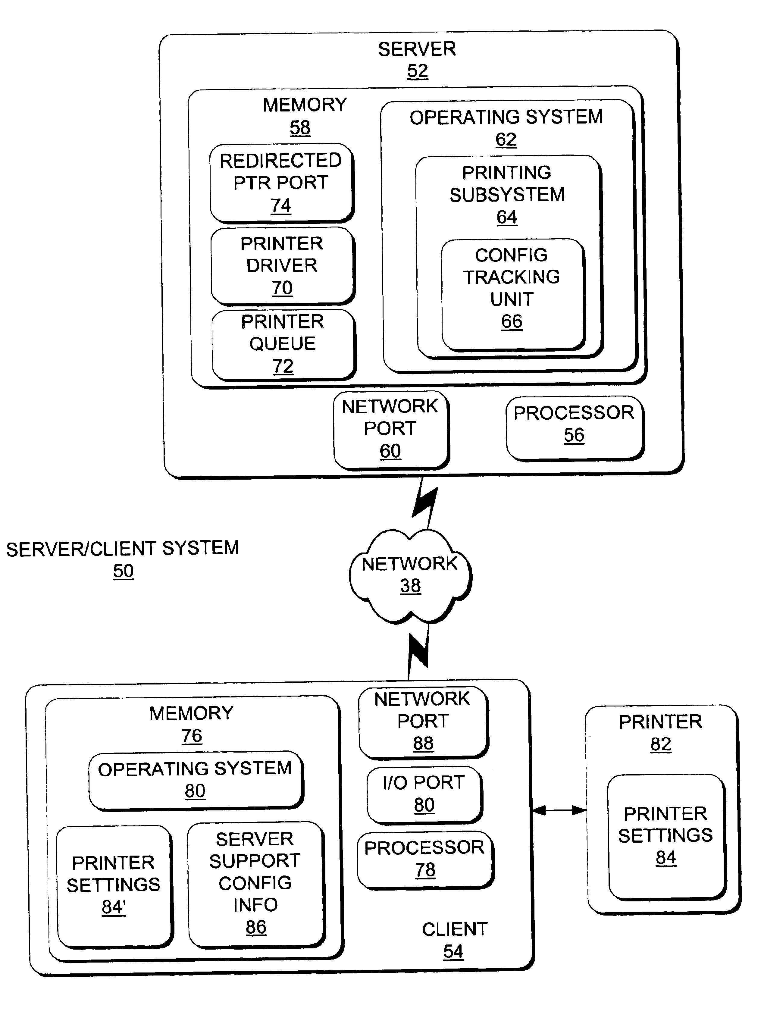 Client side caching of printer configuration