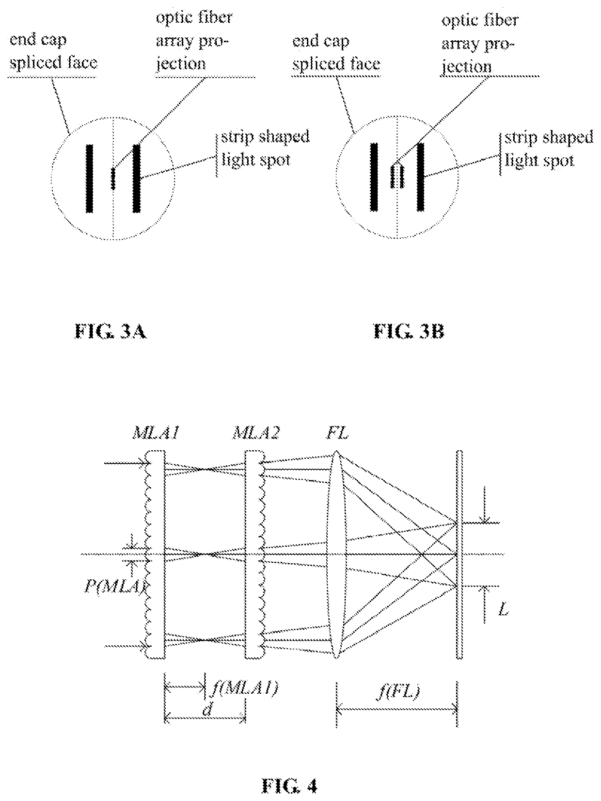 Device and method for splicing array optical fiber with large-size quartz end cap