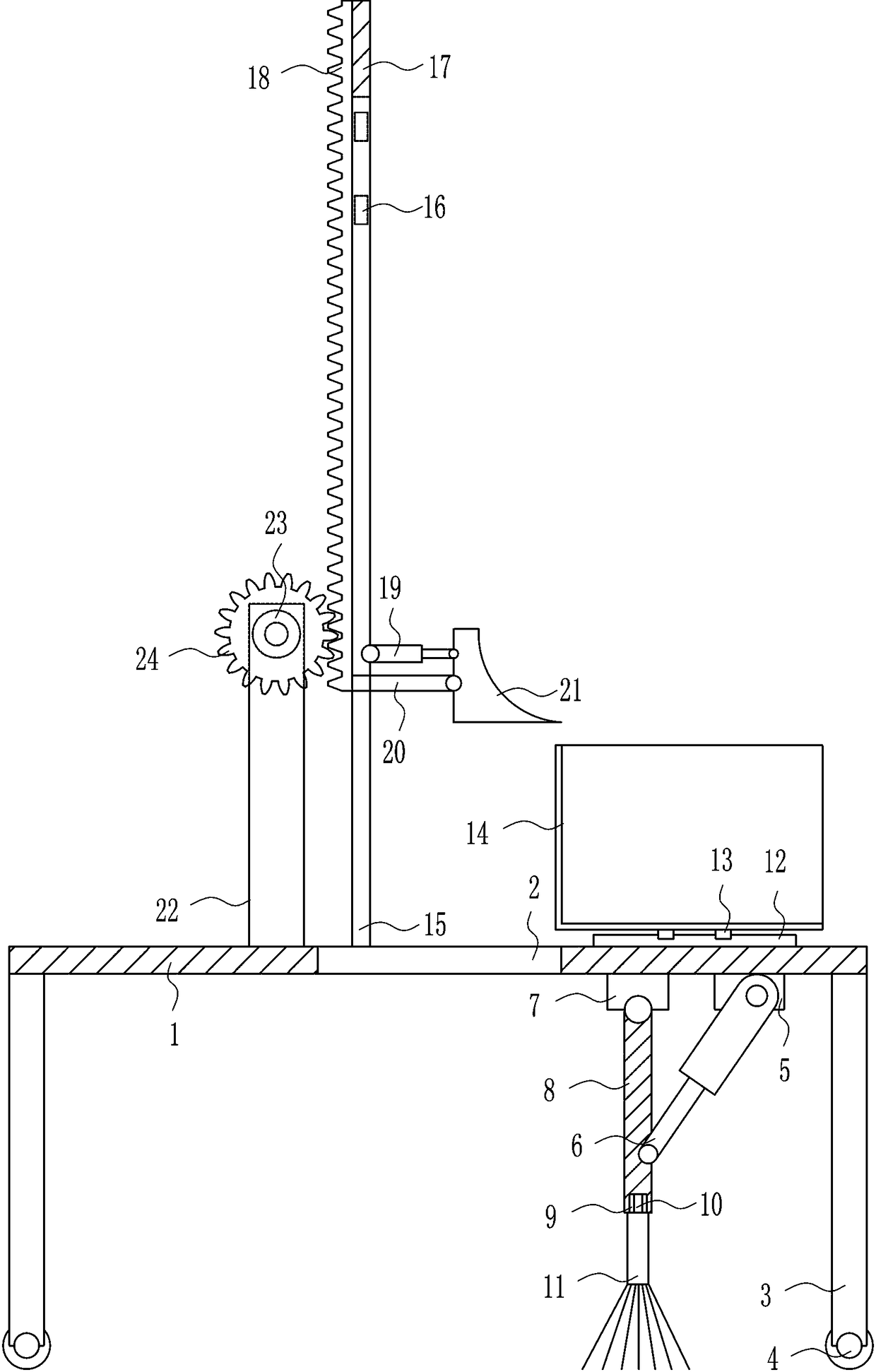 Bridge pavement sweeping equipment