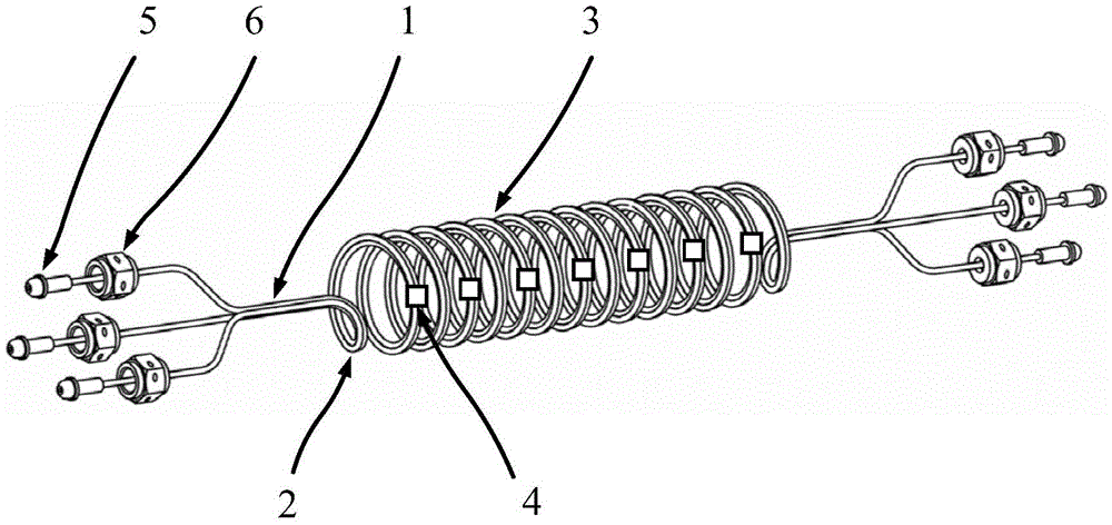 A flexible pipeline of thrust vector adjustment mechanism of electric propulsion system