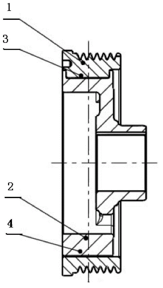 Magnetic damping belt pulley